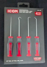 ICON Professional Mini Soft Grip Pick And Hook Set 4 Pc. Brand New (kms-400) !!!
