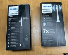 Used-Philips Sonicare 4100 Rechargeable Electric Toothbrush  2 New B Head-Black