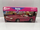 RARE!Vintage Barbie 1993 Ford Mustang Toy Convertible Pink Car Mattel #65032-93