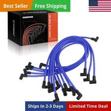9 Pcs Spark Plug Wire Set 10.5mm Electronic Ignition Cables for 350 383 454