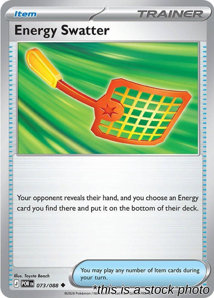 Energy Swatter 073/088 NM Toyste Beach Pokemon EN