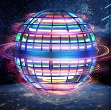 Flying Orb Ball Toy Spinner Drone Hover Ball with LED Lights for Kids & Adults