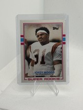 1989 Topps Super Rookie Ickey Woods #27 Rookie Card RC Cincinnati Bengals. rookie card picture
