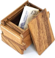 BSIRI Magic Sliding Box- Secret Box Brain Teaser Wooden Puzzle Boxes with... 