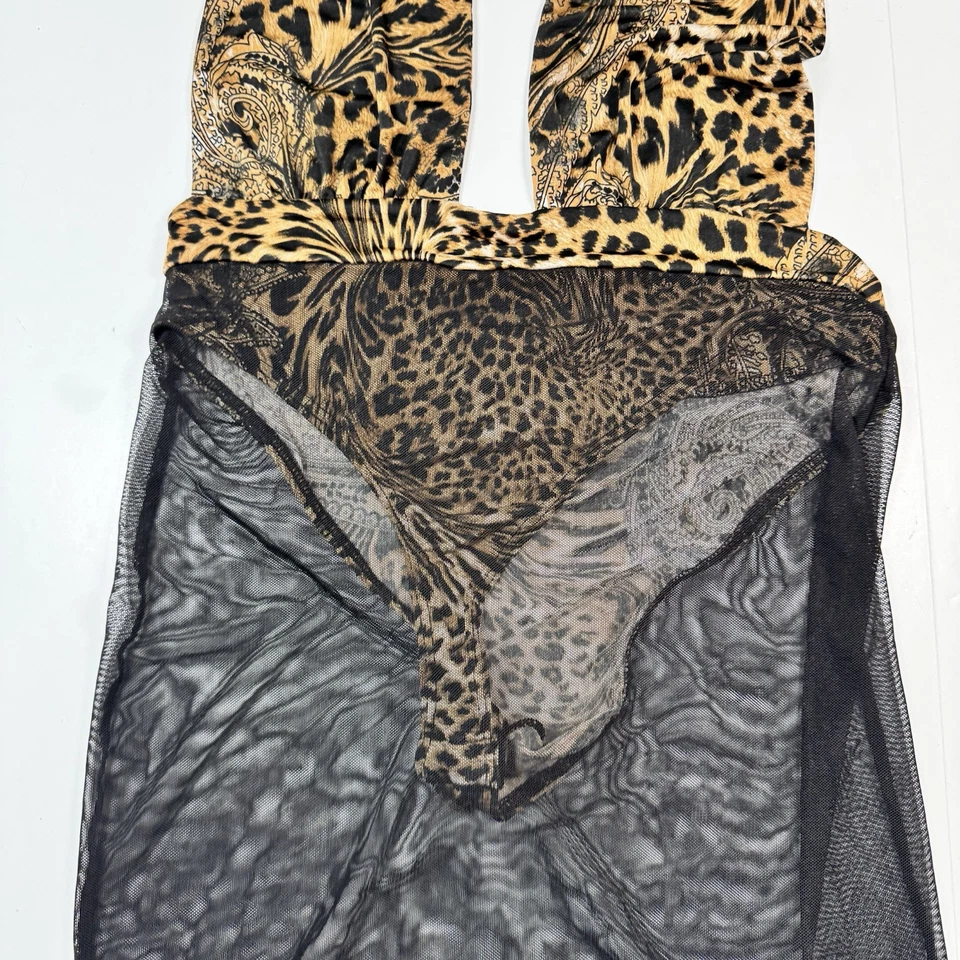 Sexy Body Uptown EE. UU. Leopardo Guepardo con Falda Transparente Talla S/M (sin etiqueta) Foto 2 de 4