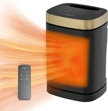 JIBUFI Small Electric Indoor Space Heater Quiet Portable Room Heater Thermostat