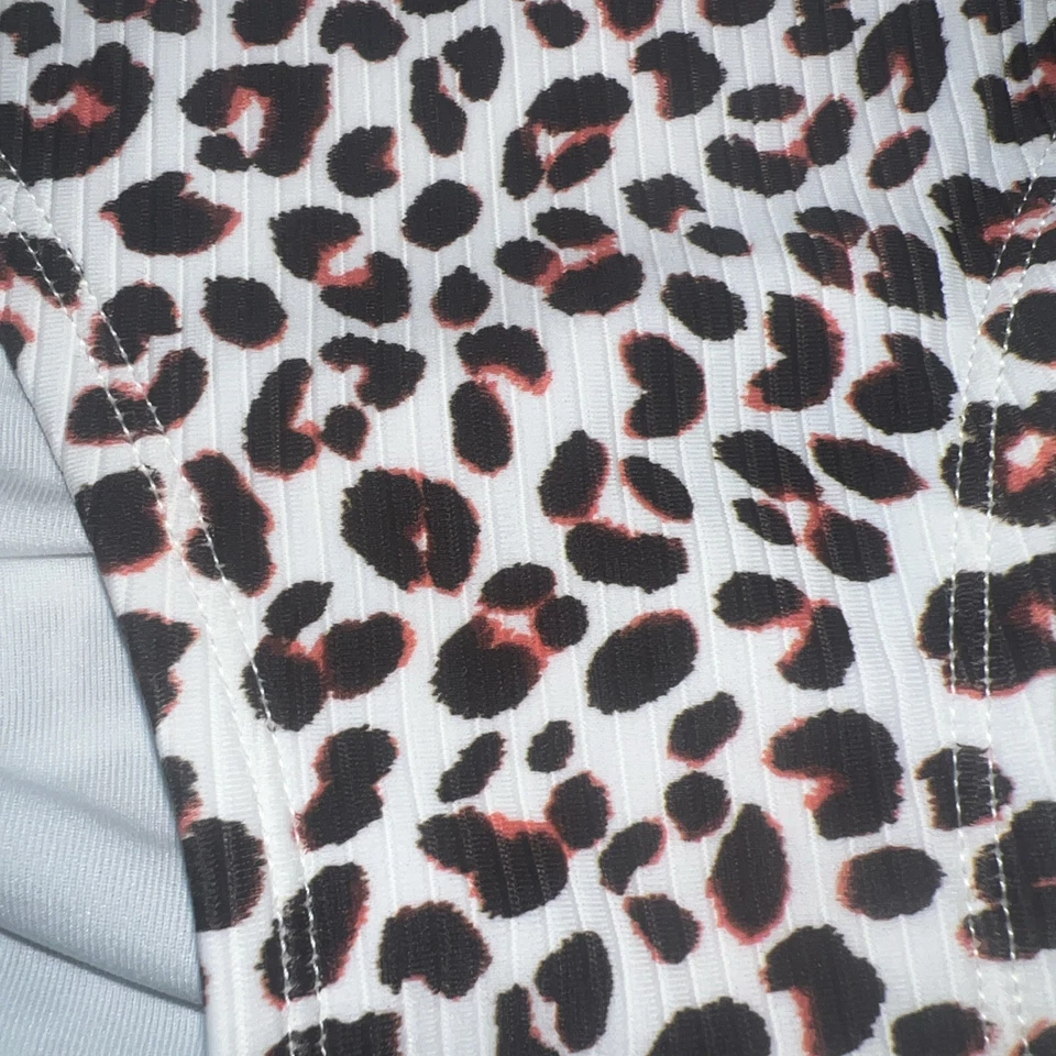 Bikini Coco Reef para mujer XL animal print blanco marrón naranja traje de baño nuevo sin etiquetas Foto 4 de 4