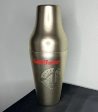 Grand Marnier Metal Gold Toned Cocktail Shaker Mixer Logo Bartender Bar Tool NEW