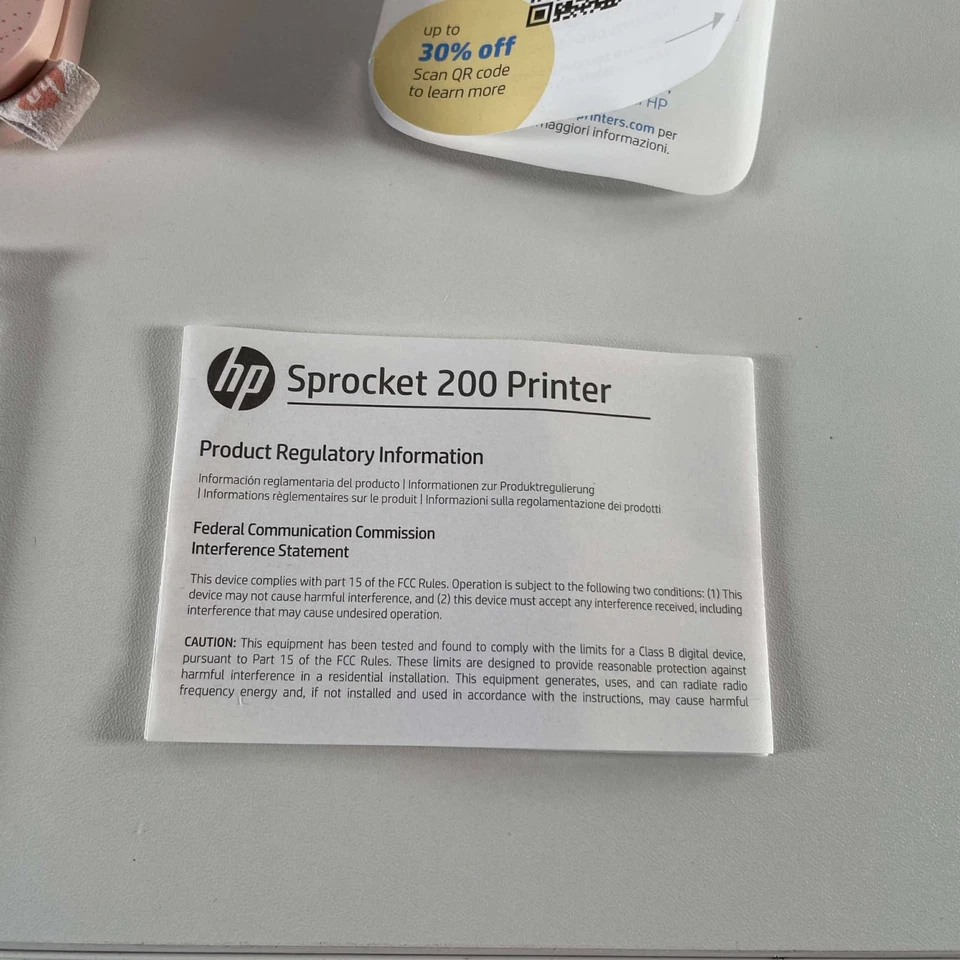 HP Sprocket 2x3 Inch Instant Smartphone Portable Photo Printer - Pink - Image 4 of 4