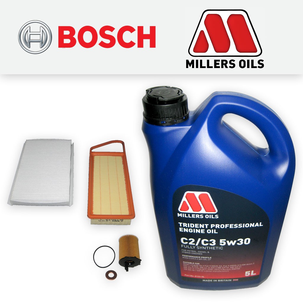 SERVICE KIT for CITROEN C3 1.4 HDI 8V OIL AIR CABIN FILTER +5w30 OIL (2002-2008)