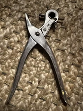 Made In England Vintage Leather Hole Puncher Revolving 6Punch  Rescue  Horses