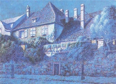 Hansi Waltz J J artist card Alsace Alsace nuitete at night
