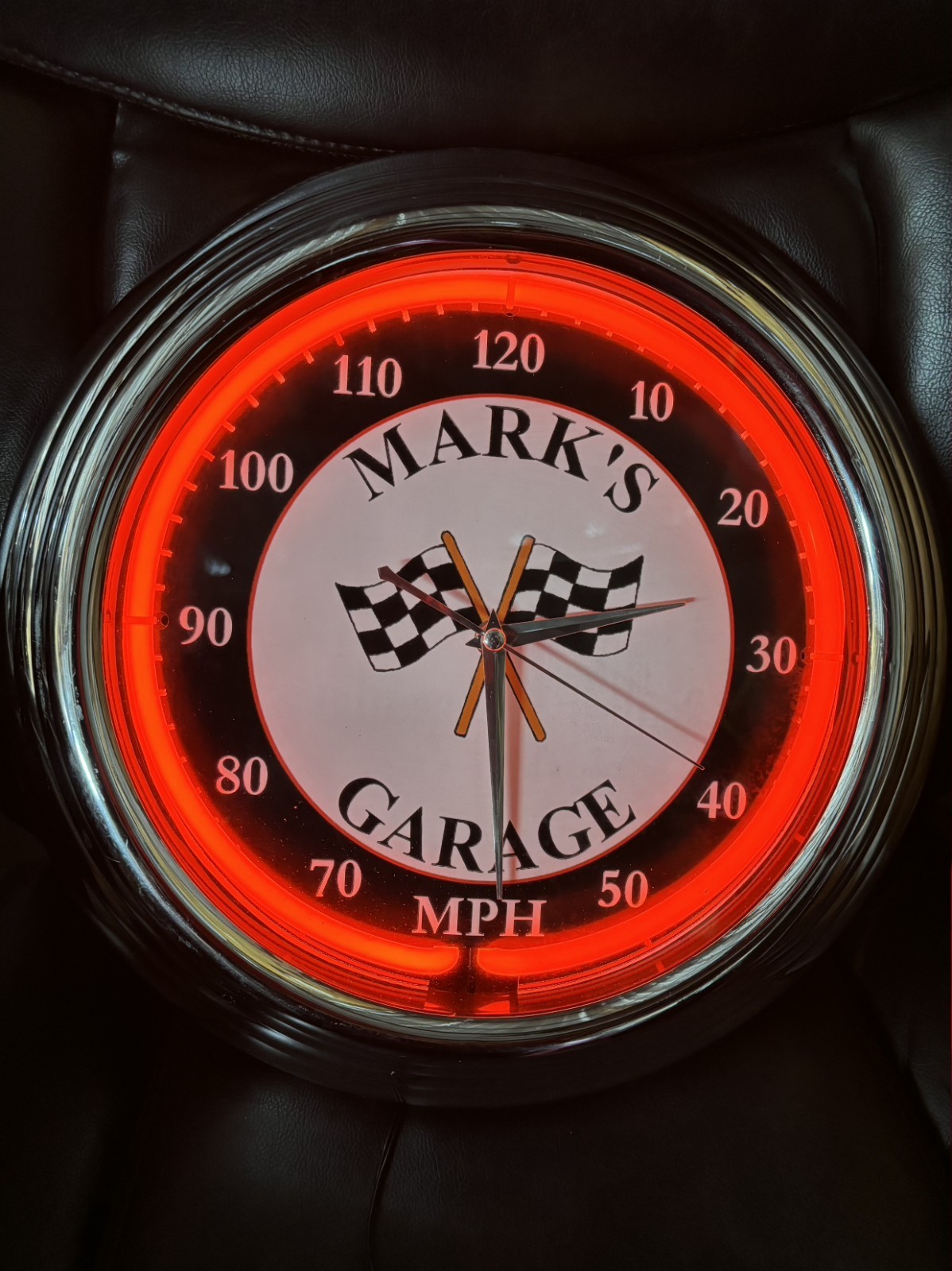 Custom Neon Racing Theme Clock - Tested And Works