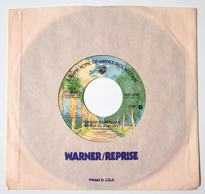 Rod Stewart NM 45 ''Tonight's The Night (Gonna Be Alright)'' Warner Bros. Rock