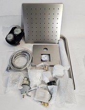 Delta 342701-SP Modern Monitor 14-Series Matte Black Square Raincan Shower Trim
