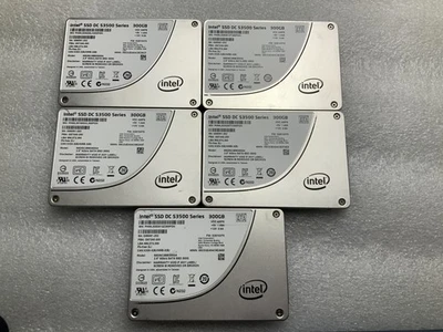 Lot of 5 Intel DC S3500 300GB SATA 6Gb/s 2.5" Enterprise SSD Drives - image 1 of 2