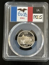 2004 S State Label - Silver Proof Quarter - Iowa - PCGS PR69DCAM