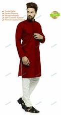 Indian Mens Kurta Cotton Soft Fabric Dress Mens Kurta Plain Top Tonic