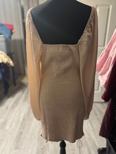 Fashion Nova  Hailey Rushed Mini pink size Large very pretty 