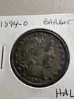 1894-O Barber Half Dollar 90% silver