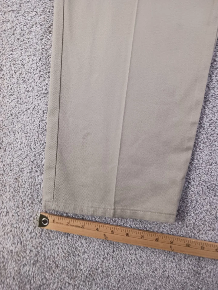 Pantalones de vestir legendarios dorados caquis 40x32 para hombre plisados dorados Foto 3 de 4