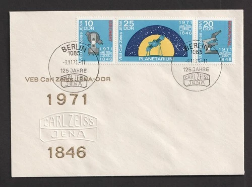 1971 Germany DDR Carl Zeiss Optical Works Planatarium FDC Berlin First Day Cover