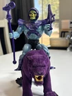 Vintage 1981 Skeletor And 2001 Panthor Action Figures MOTU He-Man 1980s Mattel