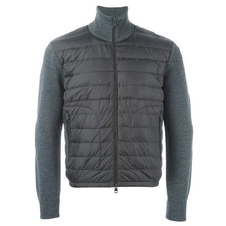 MONCLER A9341 Down Padded Wool Cardigan Knit Jacket Full Zip MONCLER A9341 Down Padded Wool Cardigan Knit Jacket Full Zip