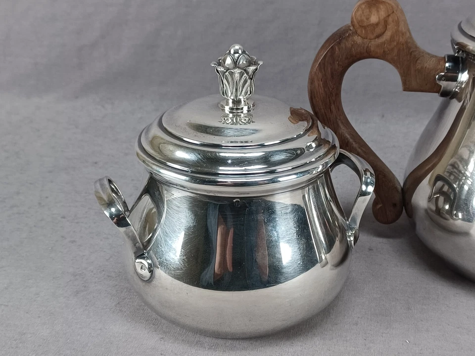 Tetard Freres Paris 950 Plata Art Deco Tetera Trío Circa 1903 Foto 2 de 4