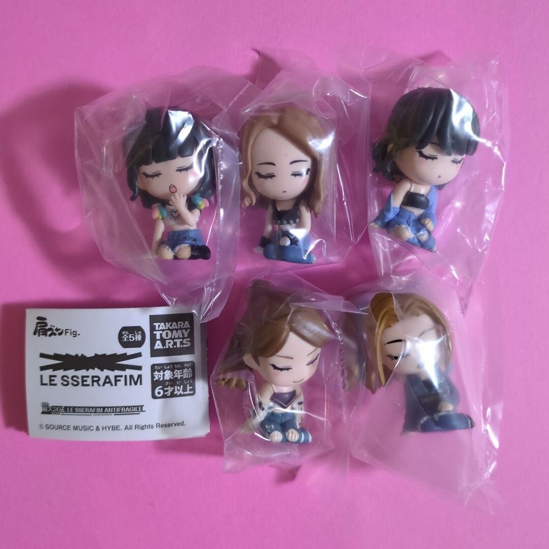 LE SSERAFIM Shoulder Zun Mini Figure Complete Set of 5 K-Pop