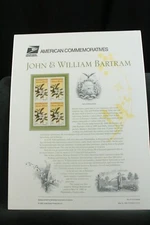 #3314 33c John & William Bartram USPS #570 Commemorative Panel ST1537