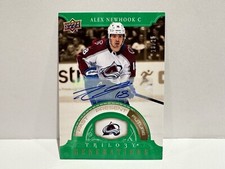 2022-23 Upper Deck Trilogy Generations Alex Newhook Auto 18/25 JERSEY NUMBER NHL