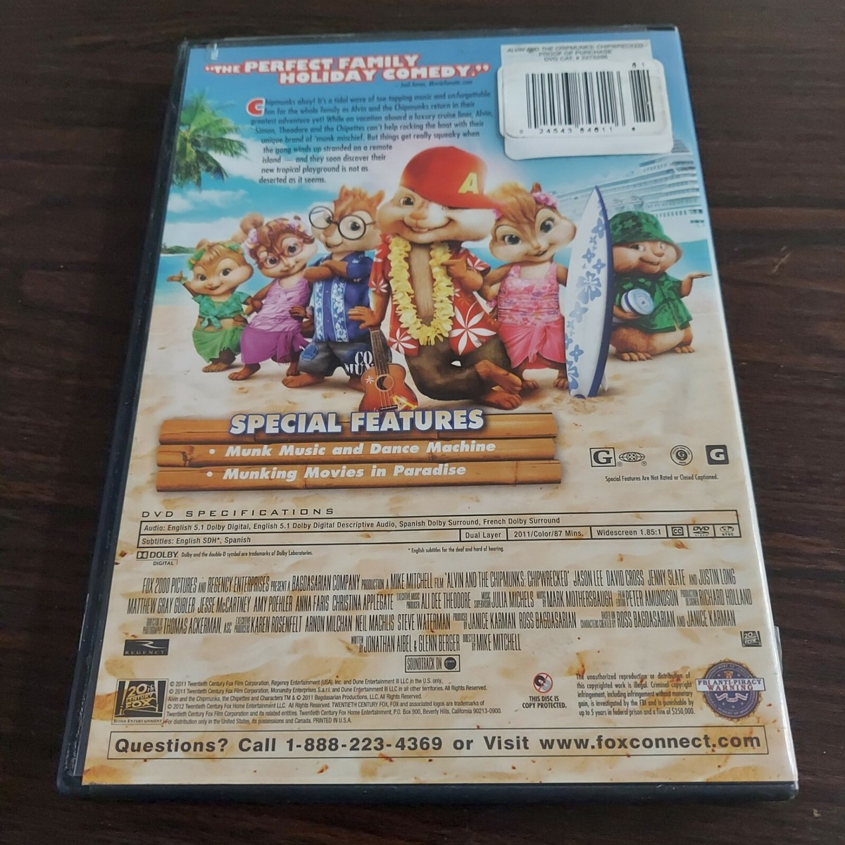 Alvin and the Chipmunks Chipwrecked (DVD, 2011 20th Century Fox