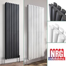 1800mm Vertical Designer Radiator Oval Column White Anthracite Tall Upright Rads