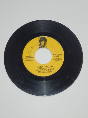 Chantal Pary Le Jour se Levera / Ma vie C'est Toi Vinyl 7'' 45 RPM