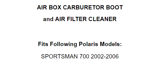 5412066 Air Box Carburetor Boot For Polaris Sportsman 700 2002 - Foto 10