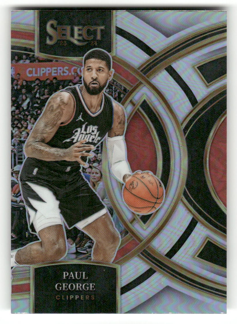 2023-24 Panini Select #187 Paul George Silver Prizms Los Angeles Clippers