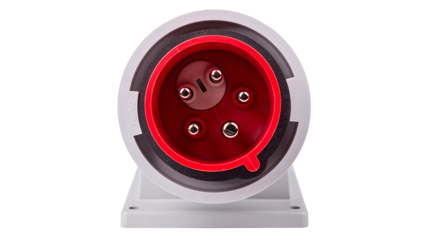Panel plug (phase switch) 16A 5P 400V red IP67 TWIST 778 152-6 /T2UK