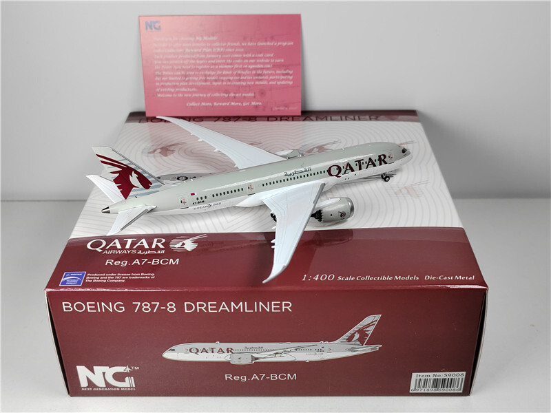 NG Models QATAR AIRWAYS FOR BOEING B787-8 A7-BCM 1:400