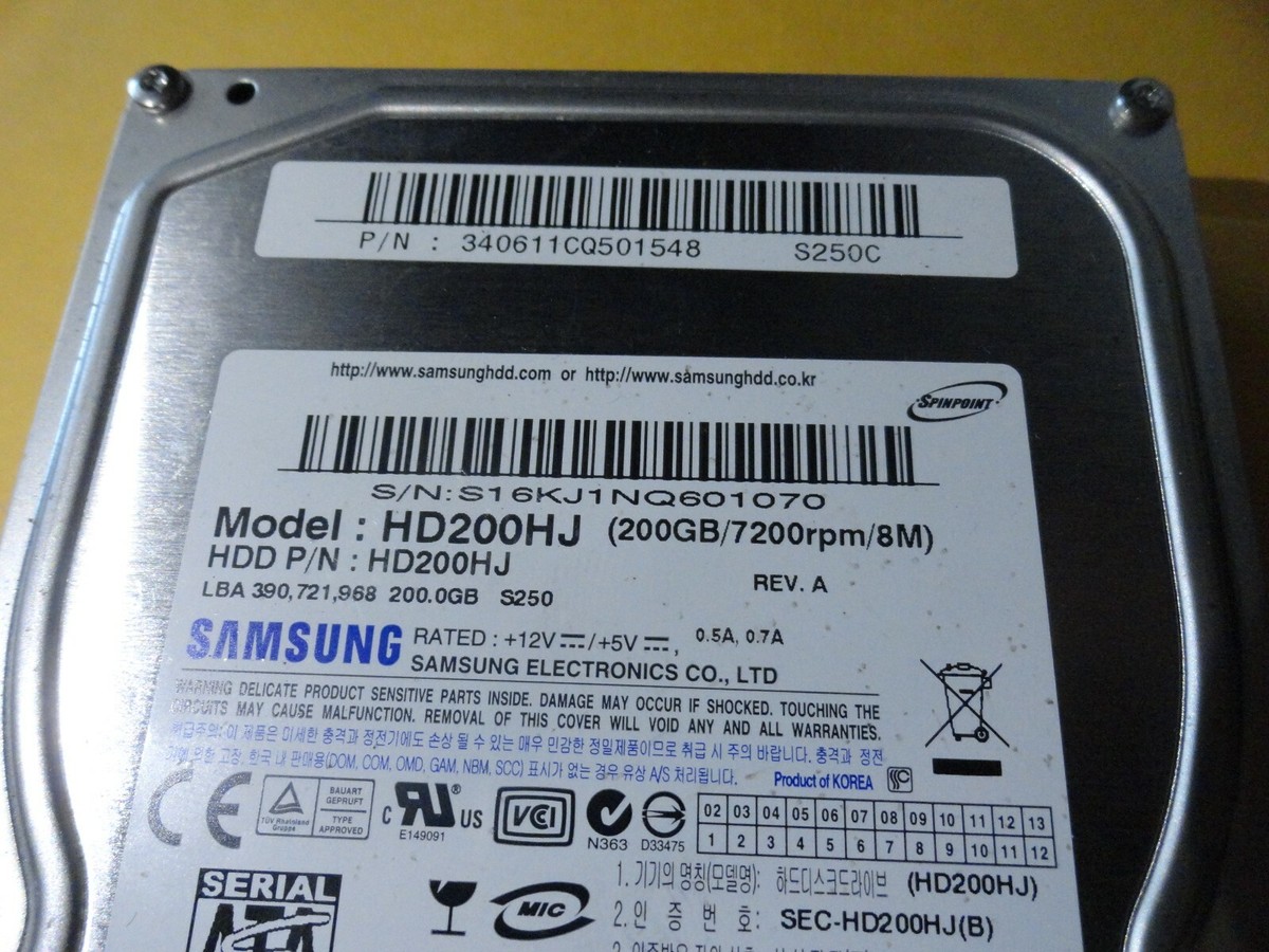 SAMSUNG 2.5インチ HDD 200GB 本体ジャンク SAMSUNG 2.5インチ HDD