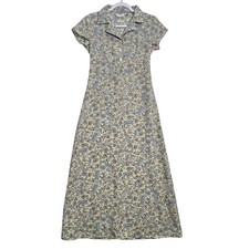 Vintage Jody of California Maxi Summer Dress Womens Medium Blue Paisley Boho