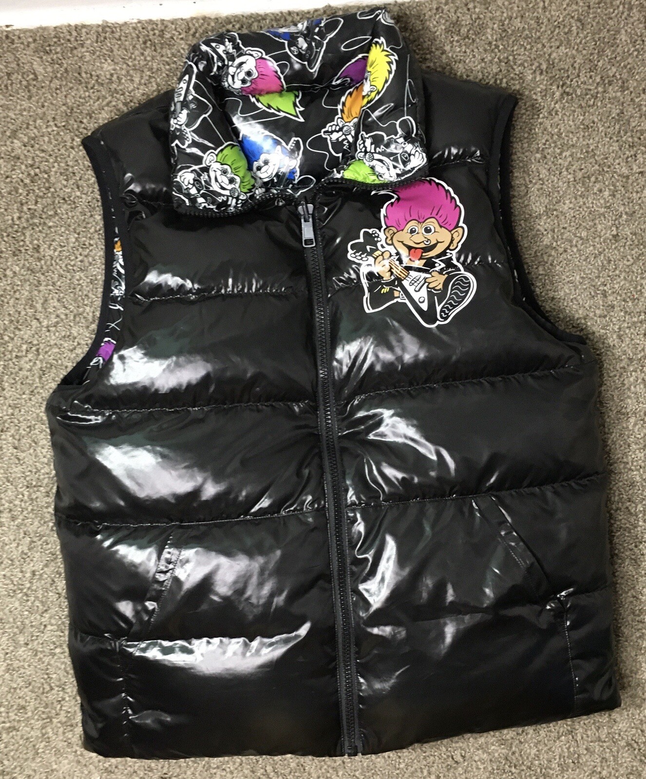 RARE! Jeremy Scott And Jack & Jones Next Trolls Puffer Vest Sz L 180/100A