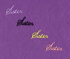 SISTER large die cuts scrapbook cards