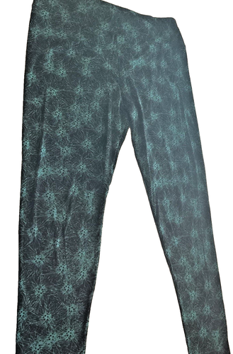LULAROE TC legging wide waist band Green Blast Geo Tall Curvy fit approx M/L - Picture 7 of 18