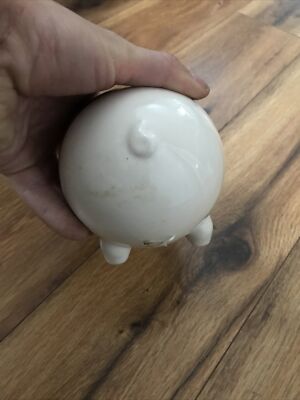 Ralph Lauren White Ironstone Farmstead Ticking Blue Stripe Piggy