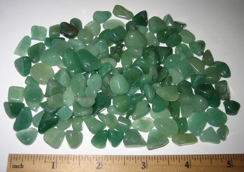 120 TUMBLED POLISHED SMALL 0.2"-0.6" GREEN AVENTURINE STONE MINERALS 124g *4 (GG