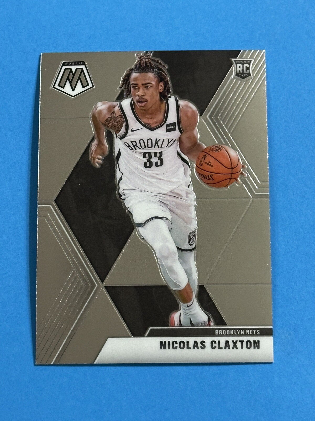 2019-20 Panini Mosaic Nicolas Claxton Rookie #236 San Antonio Spurs RC (V)