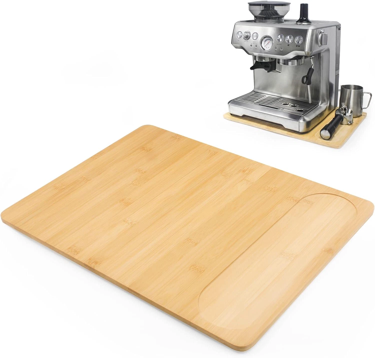 UPGRADED Oversize Bamboo Appliance Slider Fit for Breville Barista Espresso Mach