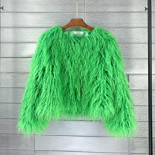Short Fit Women Shaggy Faux Fur Coat Winter Warm Jacket Fluffy Cardigan Outwear - Bild 48 von 53