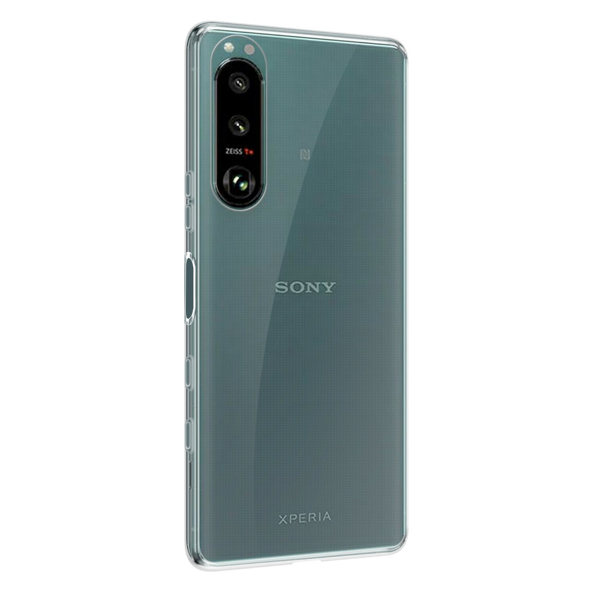 Custodia Per Sony Xperia 5 II Con Texture Carbonio | Cover Anti-Urto In TPU Morbido, Resistente Alle Impronte, Colore Nero